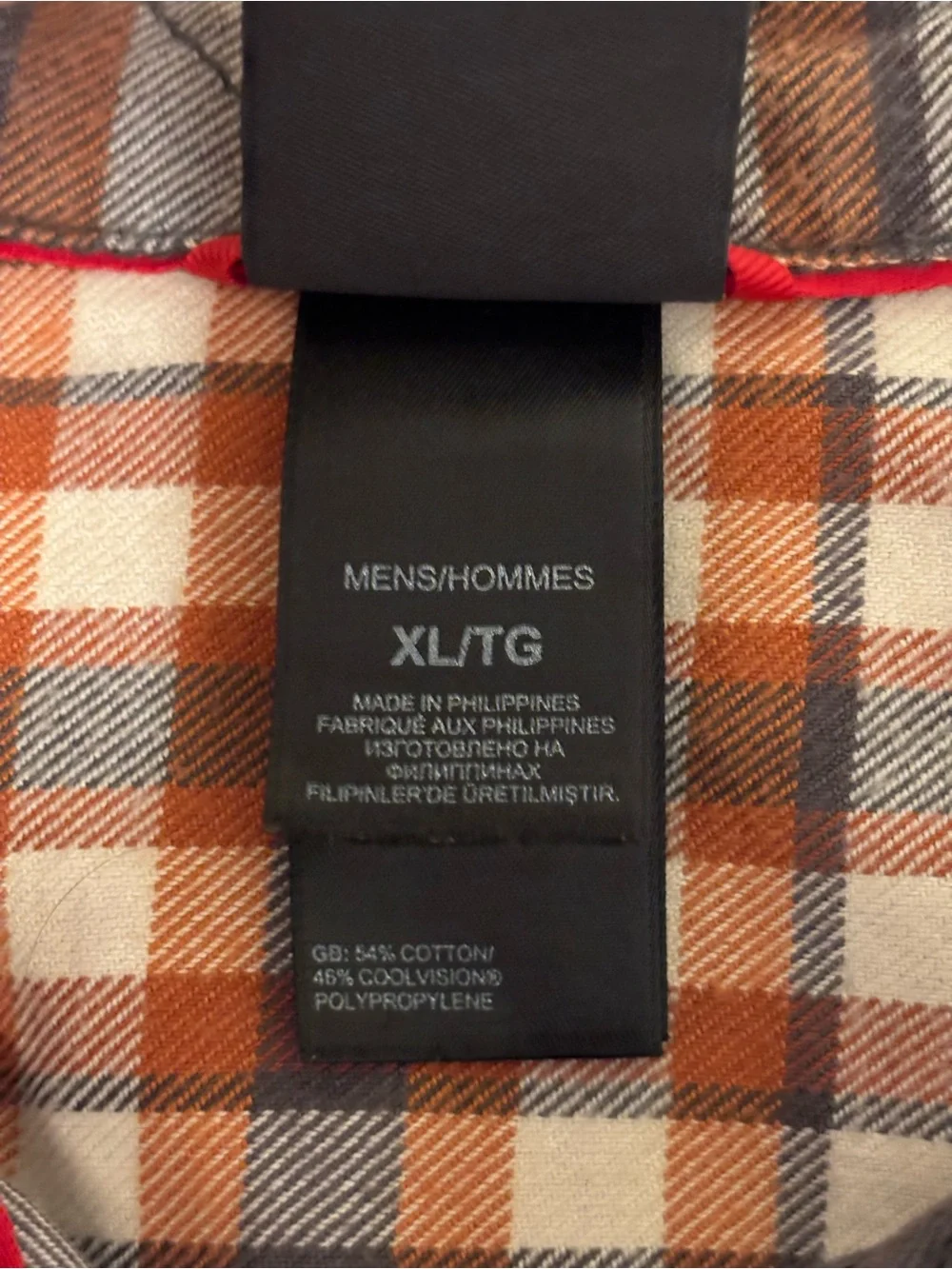 The North Face Plaid Button Front Shirt Men’s XL CoolVisions Long Sleeve Outdoor